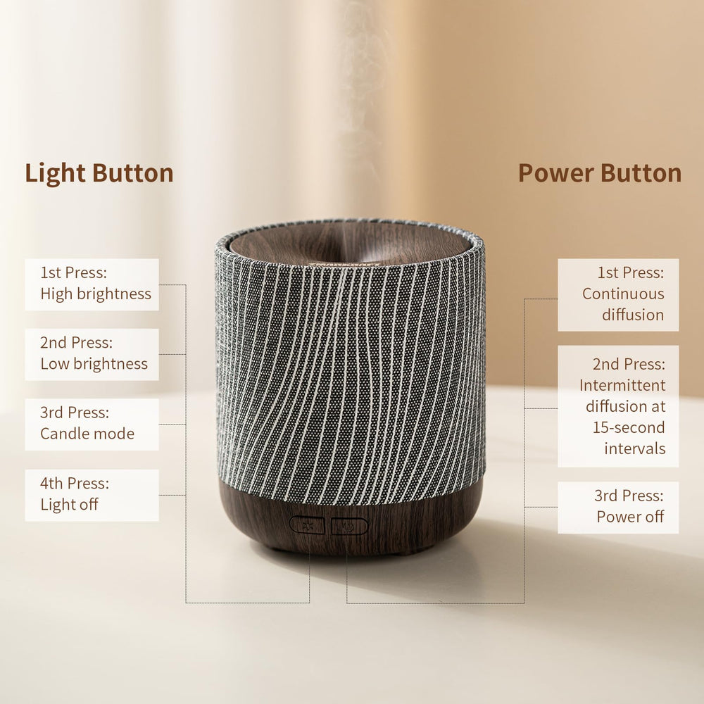 Whisper-quiet ultrasonic diffuser in use