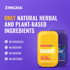 Z!NGHA peppermint-eucalyptus blend delivers crisp, revitalizing fragrance.