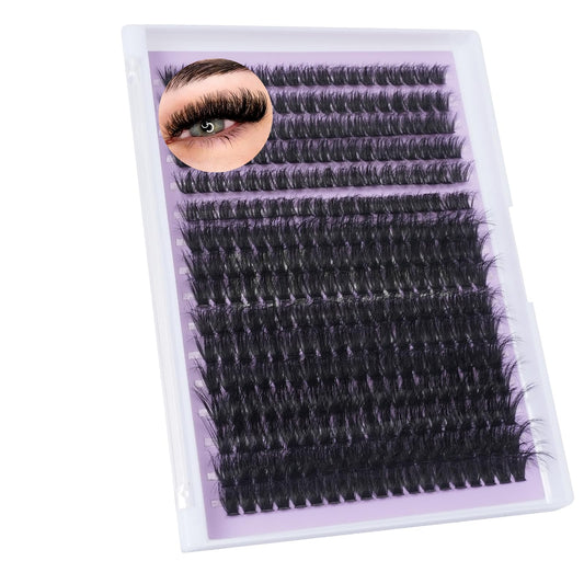 Zociacil fluffy lash clusters in tray, 320 pieces, ideal for versatile daily looks