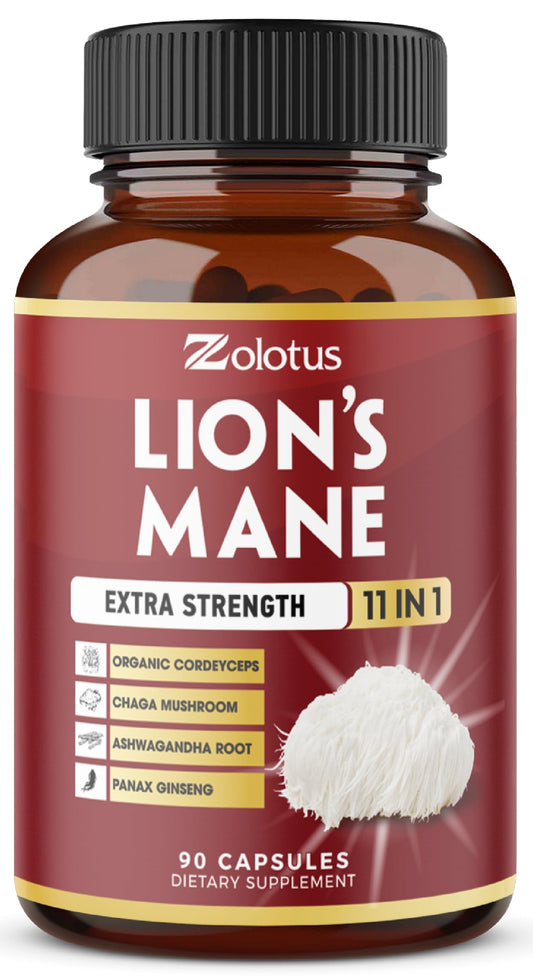Zolotus 11-in-1 Lion's Mane capsules bottle