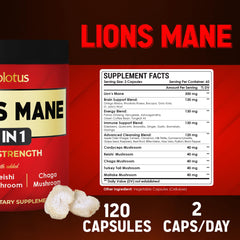 Cordeyceps and Reishi mushroom capsules with other ingredients