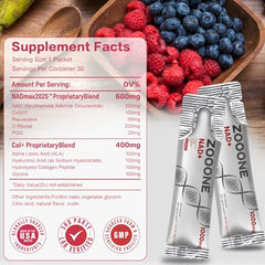 Liquid formula of NAD+ with resveratrol for enhanced absorption and energy