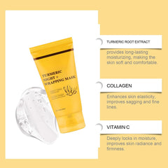 ZTSGU Turmeric Kojic Acid Overnight Mask brush applying an even coat.