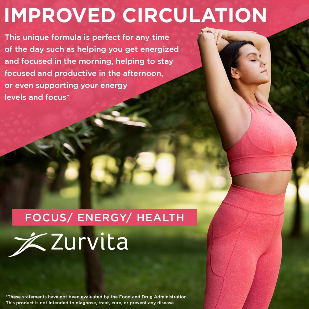 Zurvita Zeal alfalfa leaf ingredient highlights circulation support.