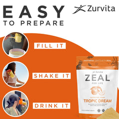 On-the-go Zurvita Zeal for Life Tropic Dream tub for travel wellness.