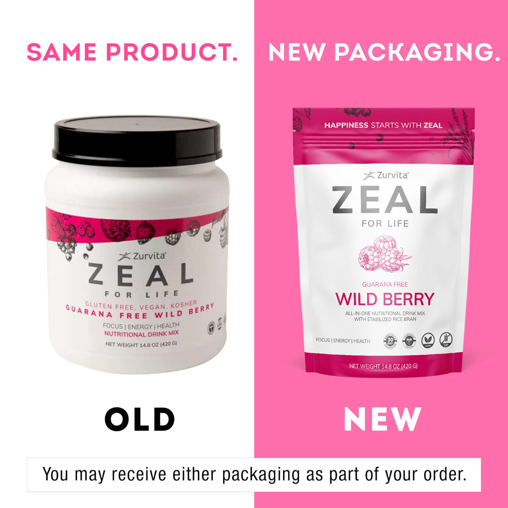 Zurvita Zeal for Life Wild Berry ingredients and whole-food nutrients