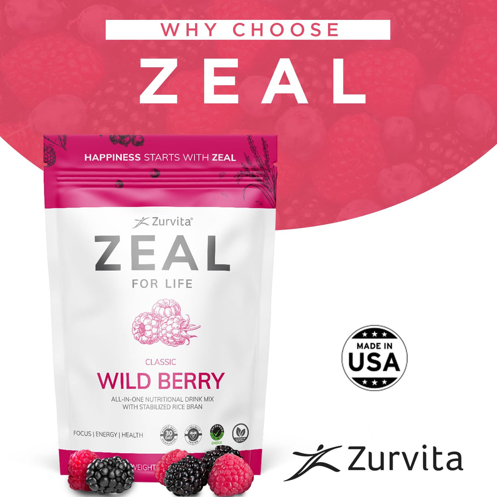Illustration of wholefood ingredients and nutrients in Zeal for Life