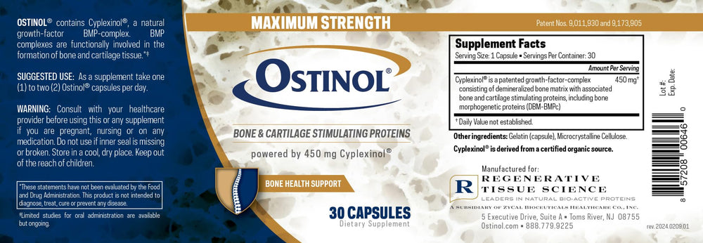 ZYCAL Ostinol lab testing badge illustrating safety and purity verification.
