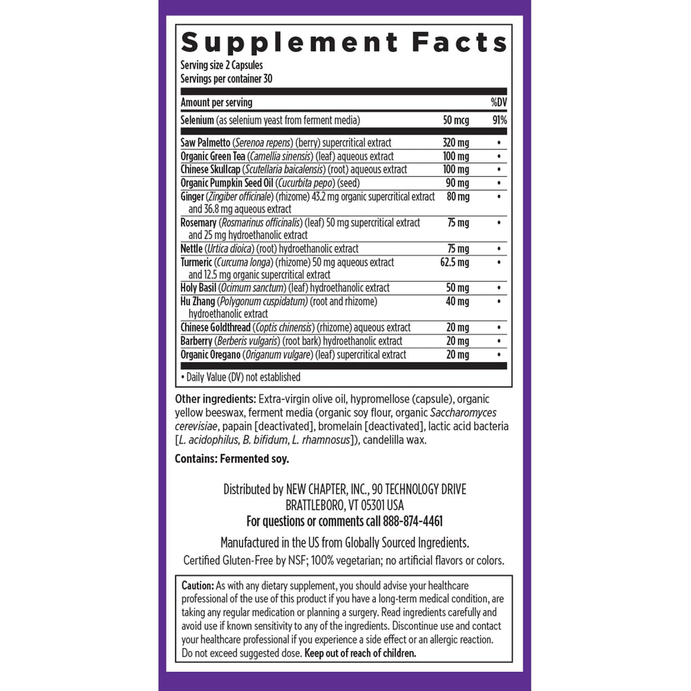 Non-GMO Project Verified and gluten-free Zyflamend Prostate