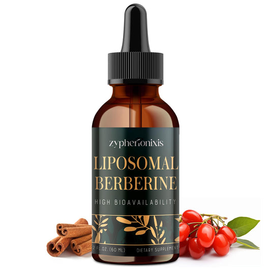 Zypherionixis liposomal berberine HCL drops bottle and packaging