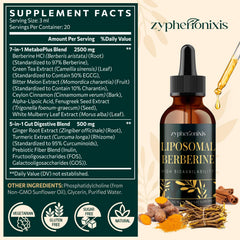 Illustration of liposomal delivery and AMPK activation concept for berberine liquid
