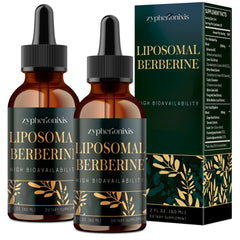 Zypherionixis liposomal berberine drops bottle highlights high-dose, convenient daily use.