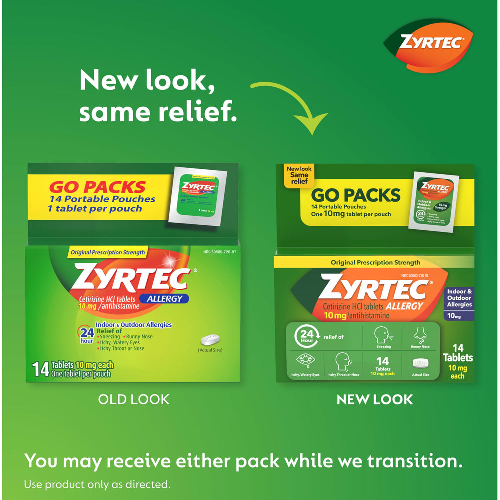 Zyrtec cetirizine tablet closeup highlights potent antihistamine action.