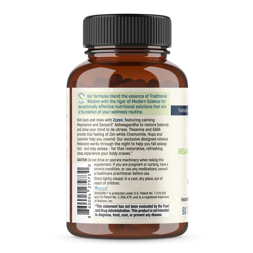 Sensoril Ashwagandha used in Zzzen sleep supplement
