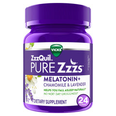 ZzzQuil PURE Zzzs Melatonin Gummies bottle front view