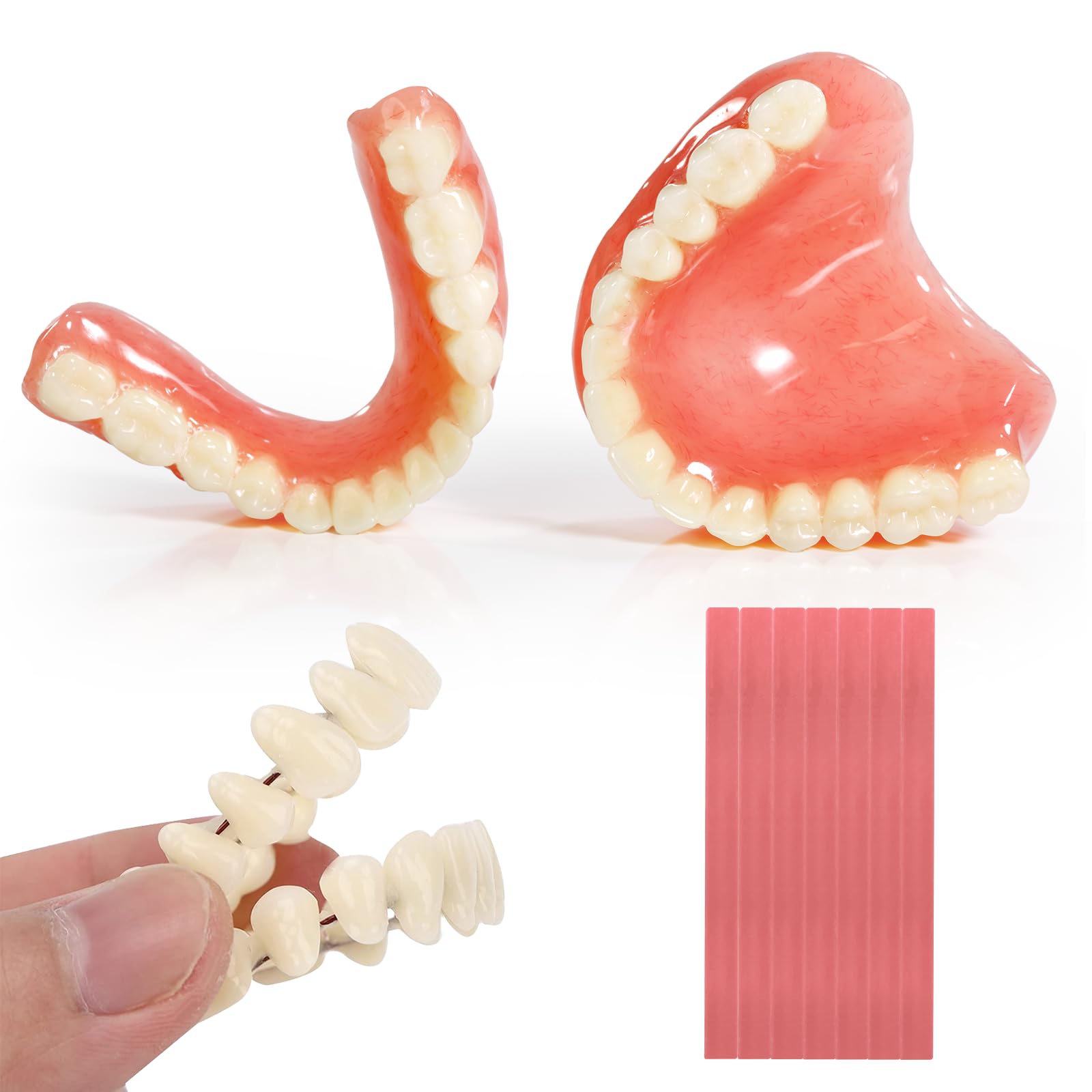 Upper and lower denture kit for at home DIY