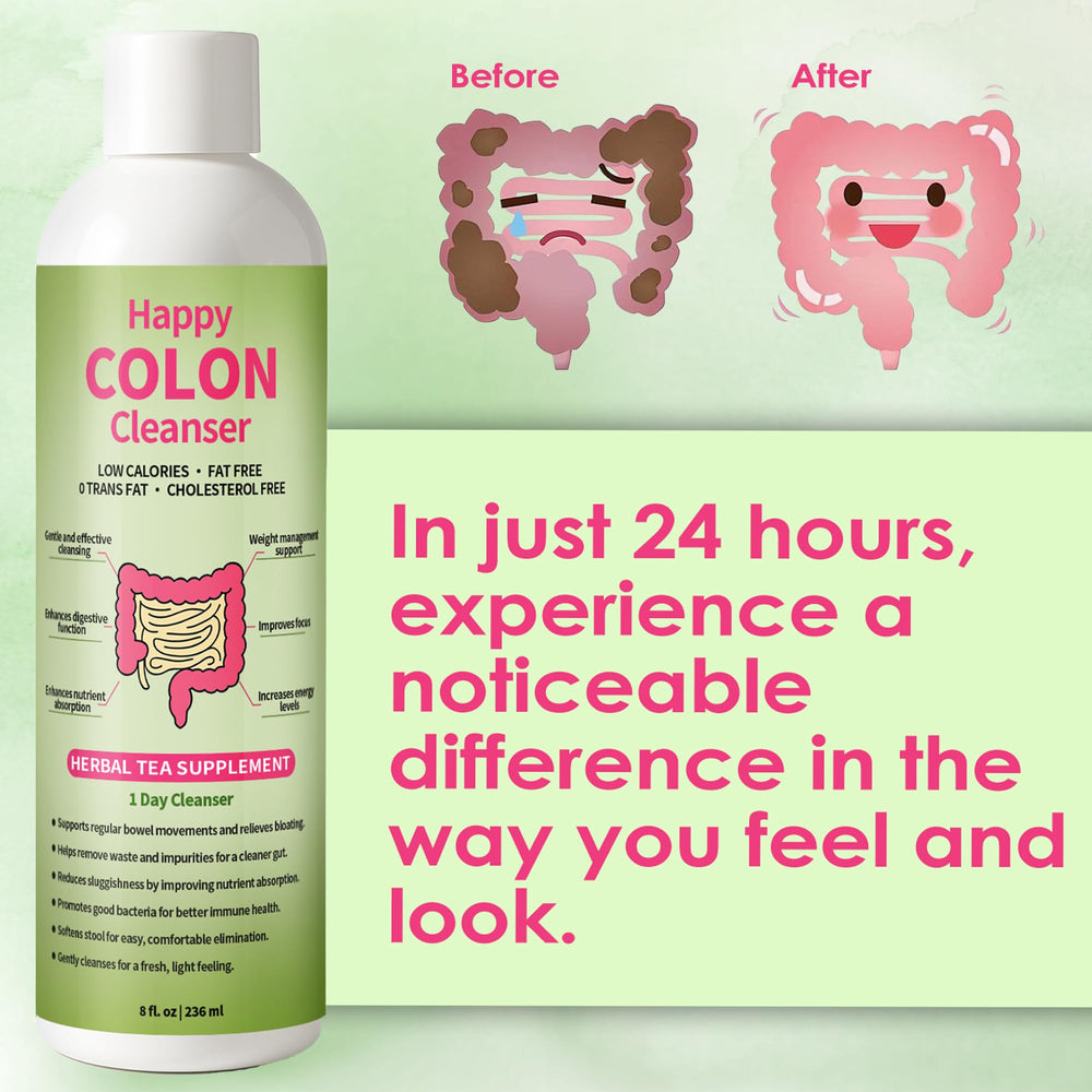 Close-up of ingredients on 1 Day Happy Colon Cleanser label