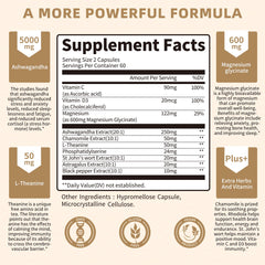 120 vegan capsules beside the bottle showing 60-day supply