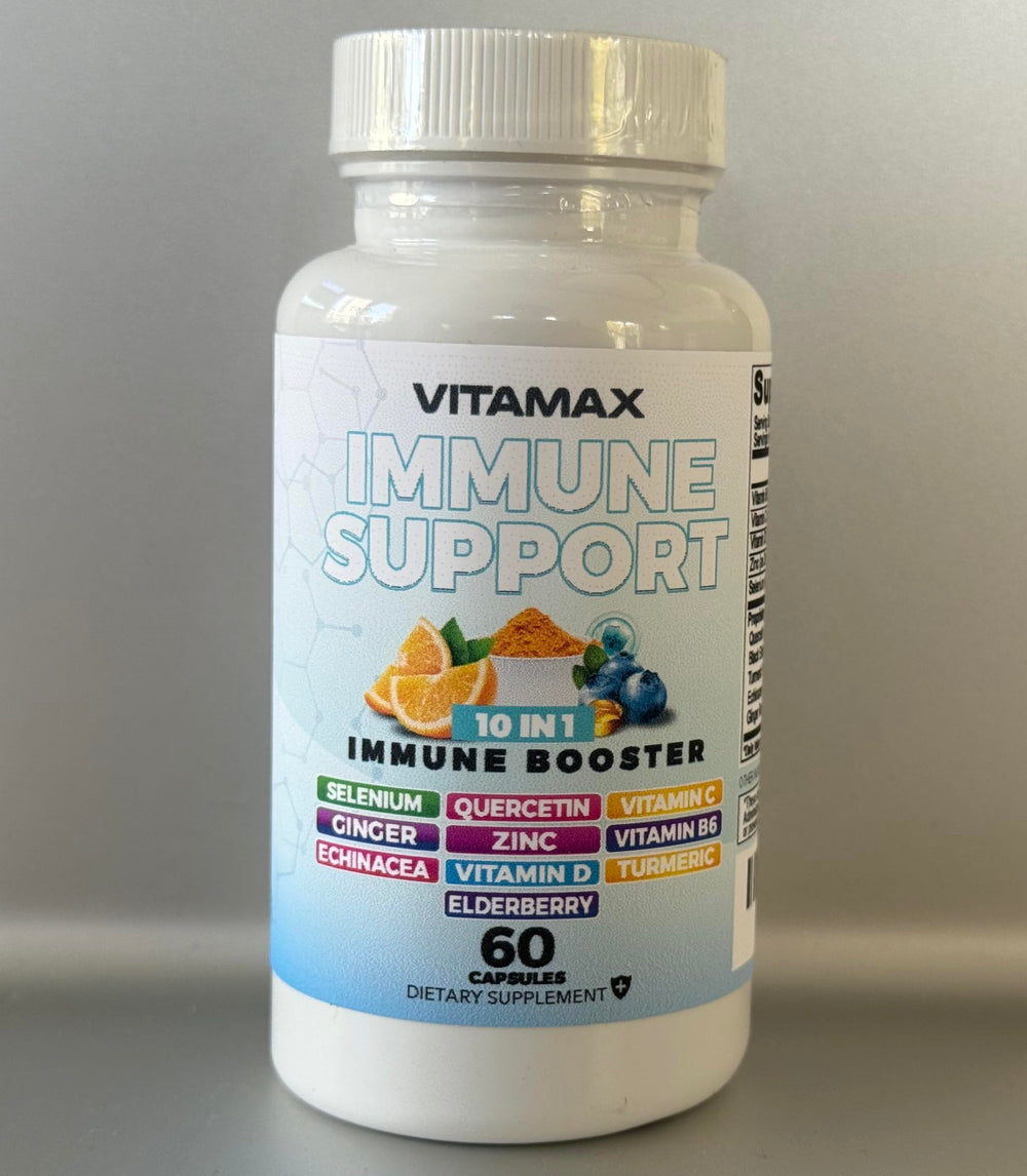 Capsules illustrating zinc and vitamin C for immune support