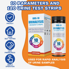 Box packaging for 120-count 10-in-1 urine test strips