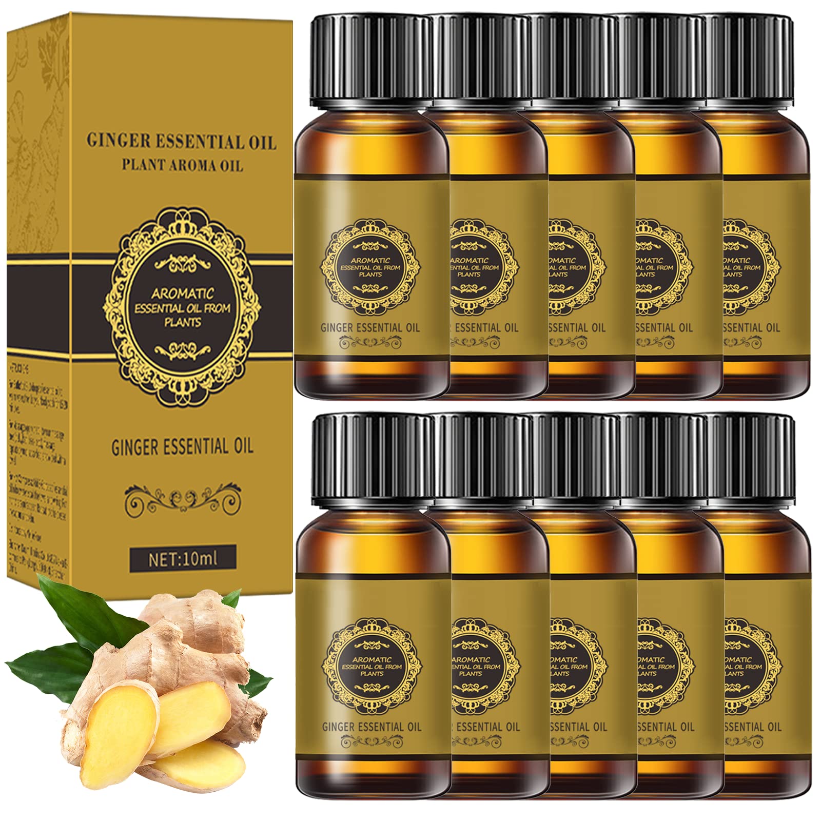 Product image: 10-pack ginger oil for lymphatic drainage