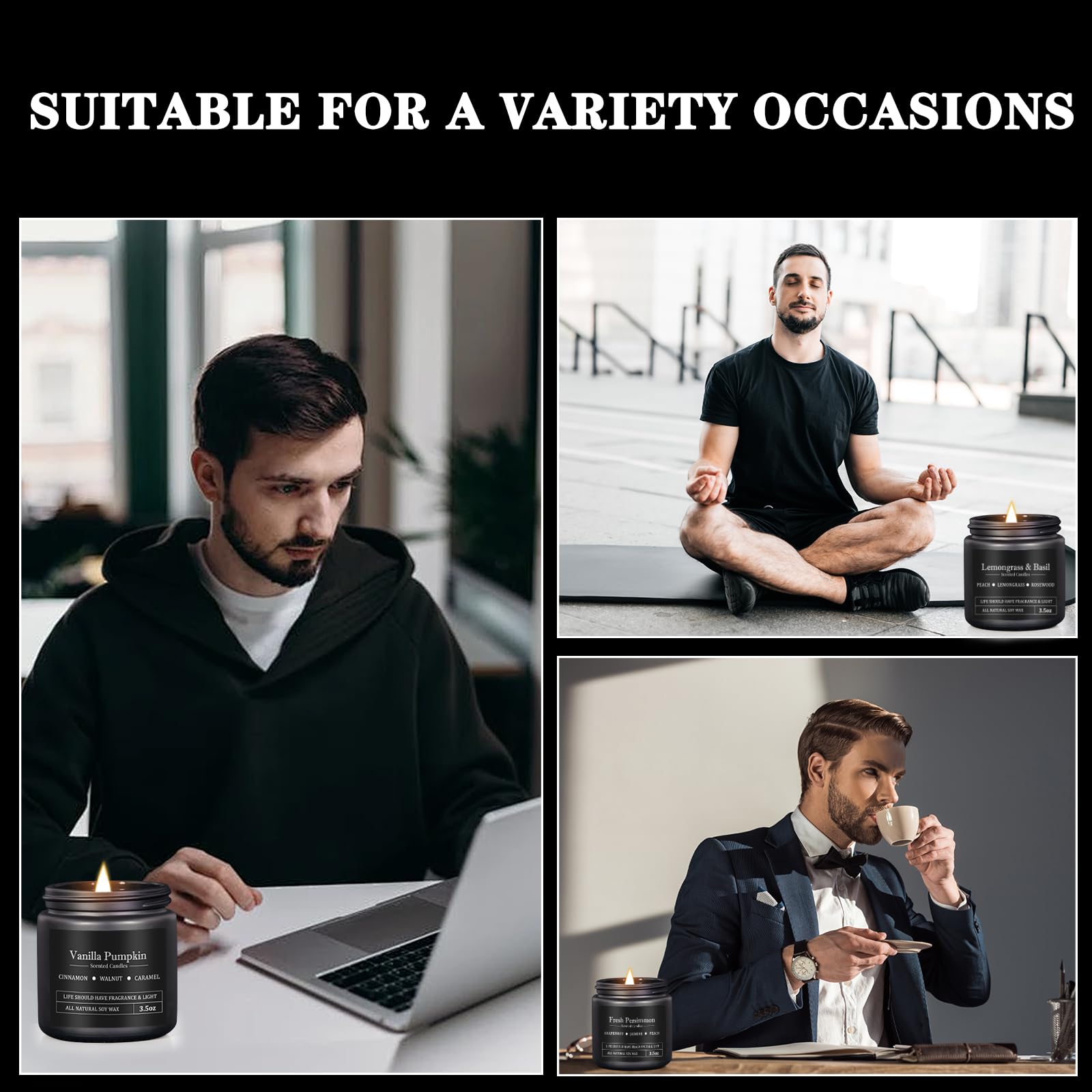 Aromatherapy candles enhancing home decor and ambiance