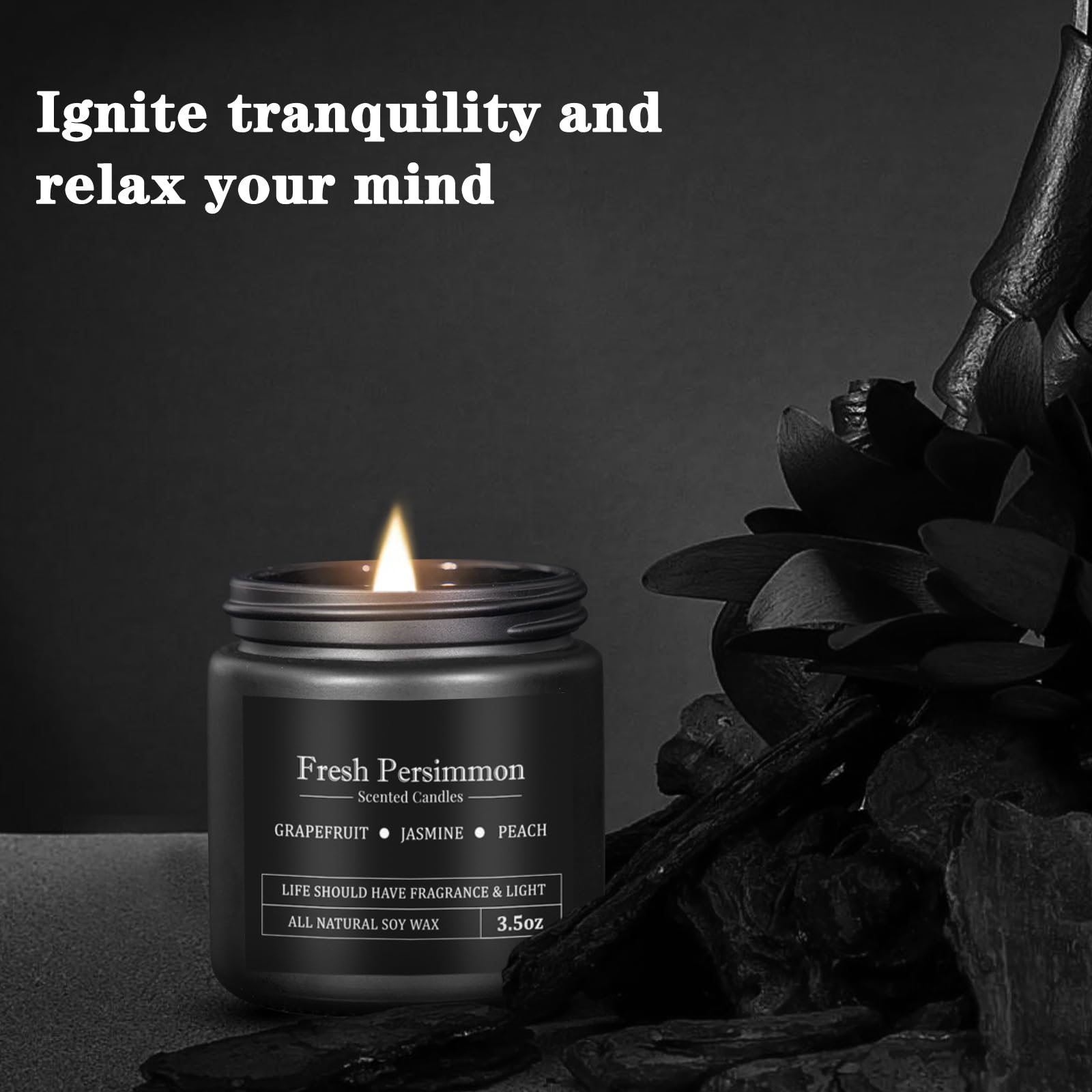 Soy wax candles with cotton wicks designed for men