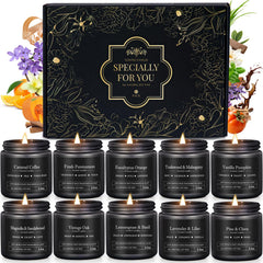 The 10-pack candle gift set showcased for gifting occasions