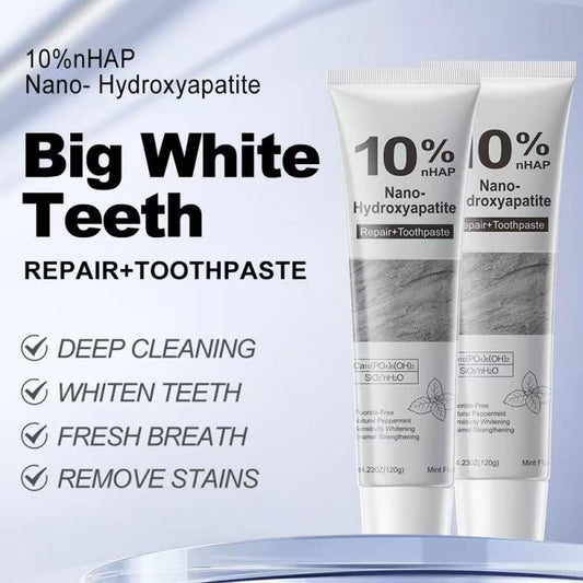 Close-up of toothpaste tubes showing mint flavor