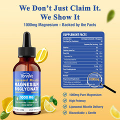 Illustration of 1000 mg magnesium bisglycinate per serving