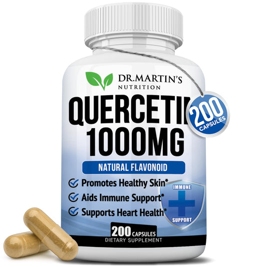 Bottle of 1000mg Quercetin with 200 capsules