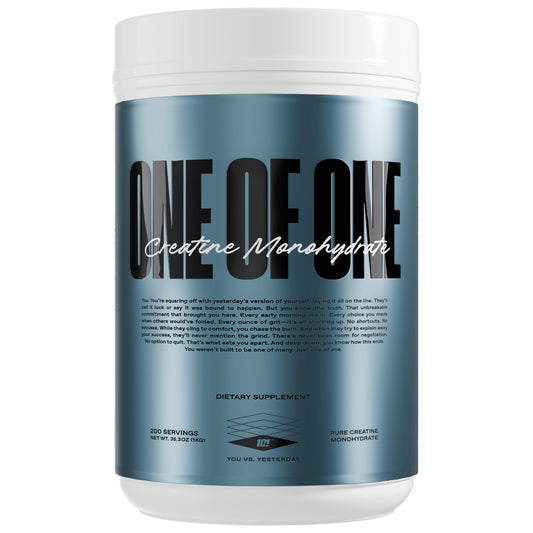 ONE OF ONE Creatine Monohydrate Powder tub front label