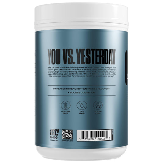 Creatine Monohydrate Powder tub back label