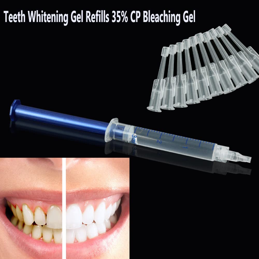Package includes ten 3ml whitening gel syringes