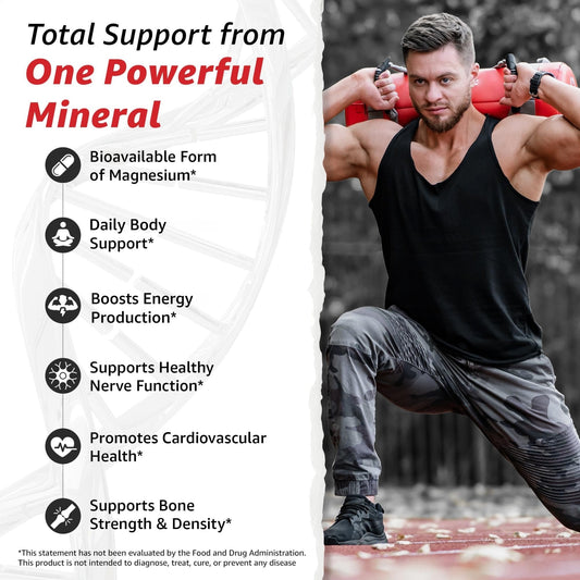 Close-up of magnesium citrate capsules