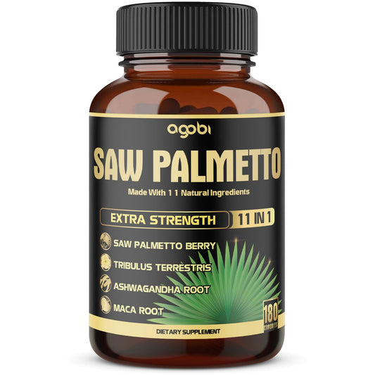 Hero image of 11in1 Saw Palmetto Capsules with Ashwagandha and Turmeric for prostate and hair support