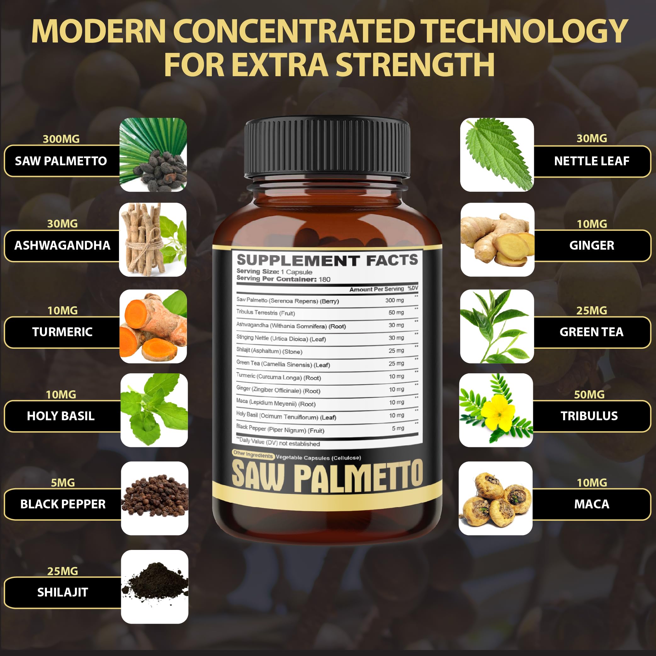 Ingredients list for 11in1 Saw Palmetto Capsules