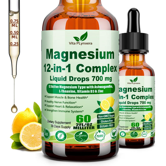 Bottle of 12-in-1 Magnesium Complex Liquid Drops