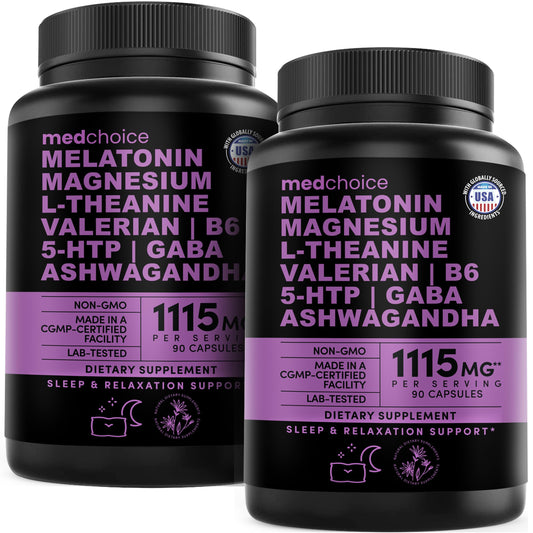 Front view of 12-in-1 Melatonin Sleep Capsules pack