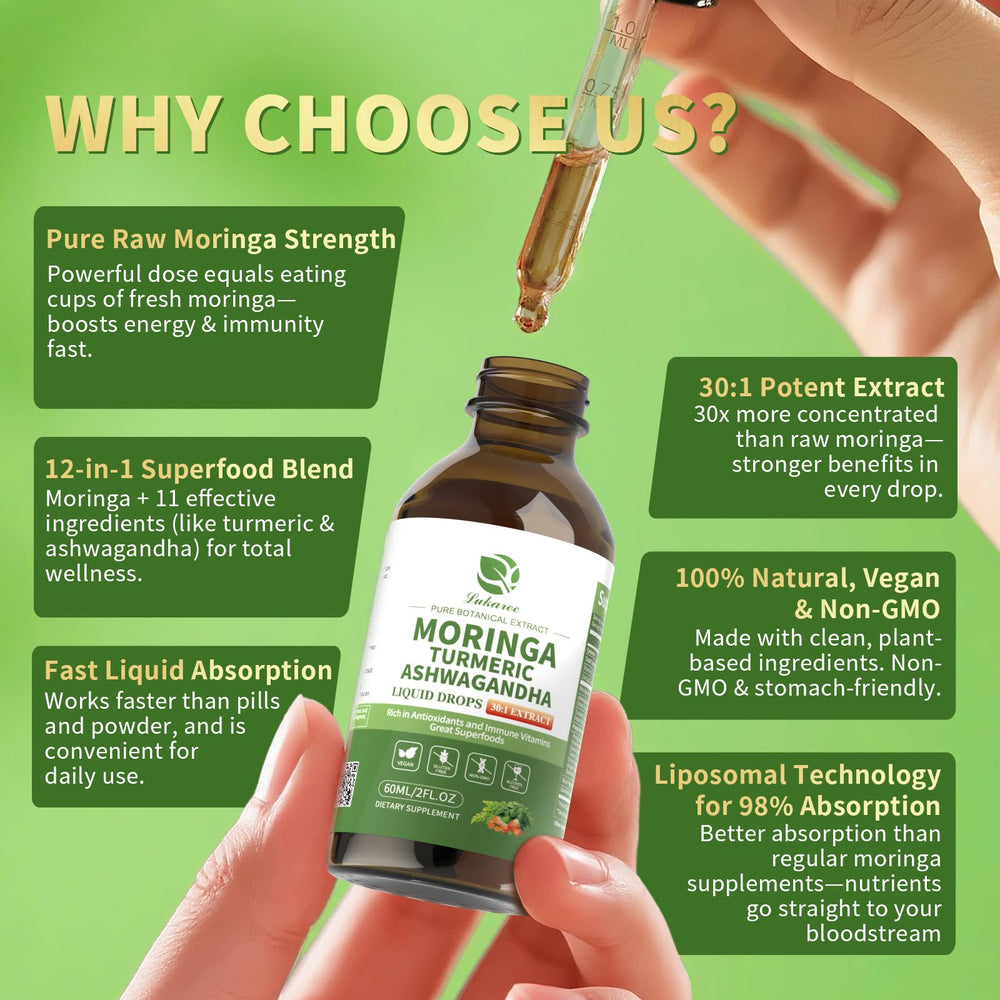 On-the-go lifestyle scene with moringa drops