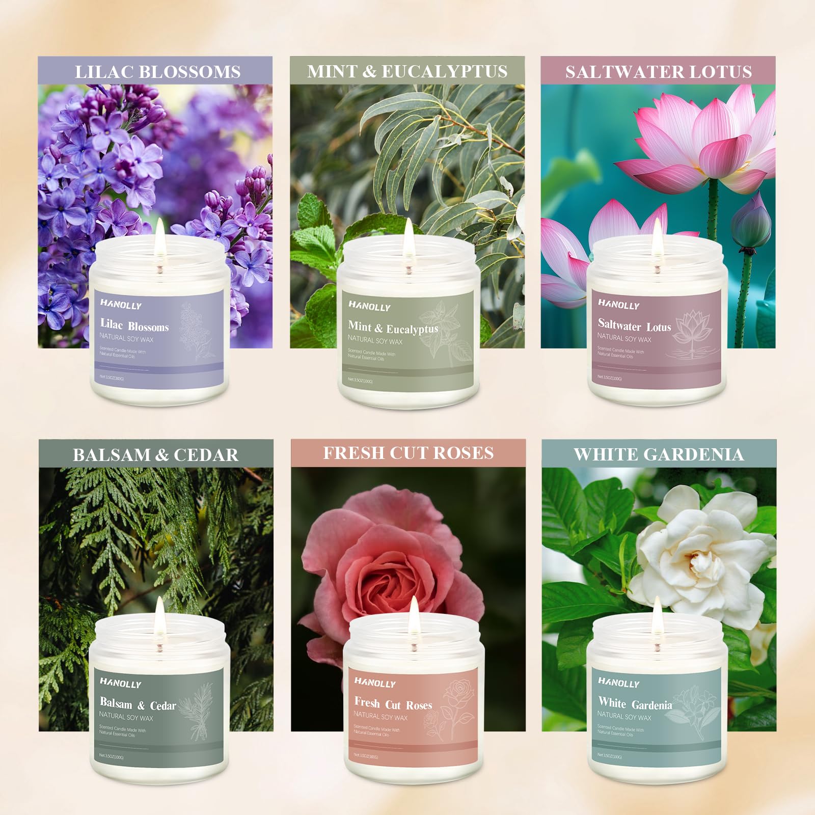 Rose scented candle in frosted jar