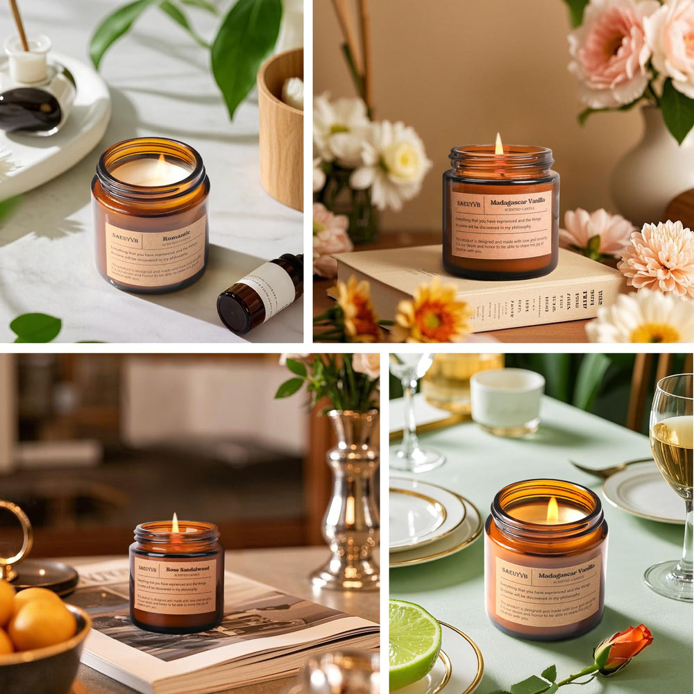 Gift-ready candle set for Christmas, Birthday, Valentine's Day, Mother's Day