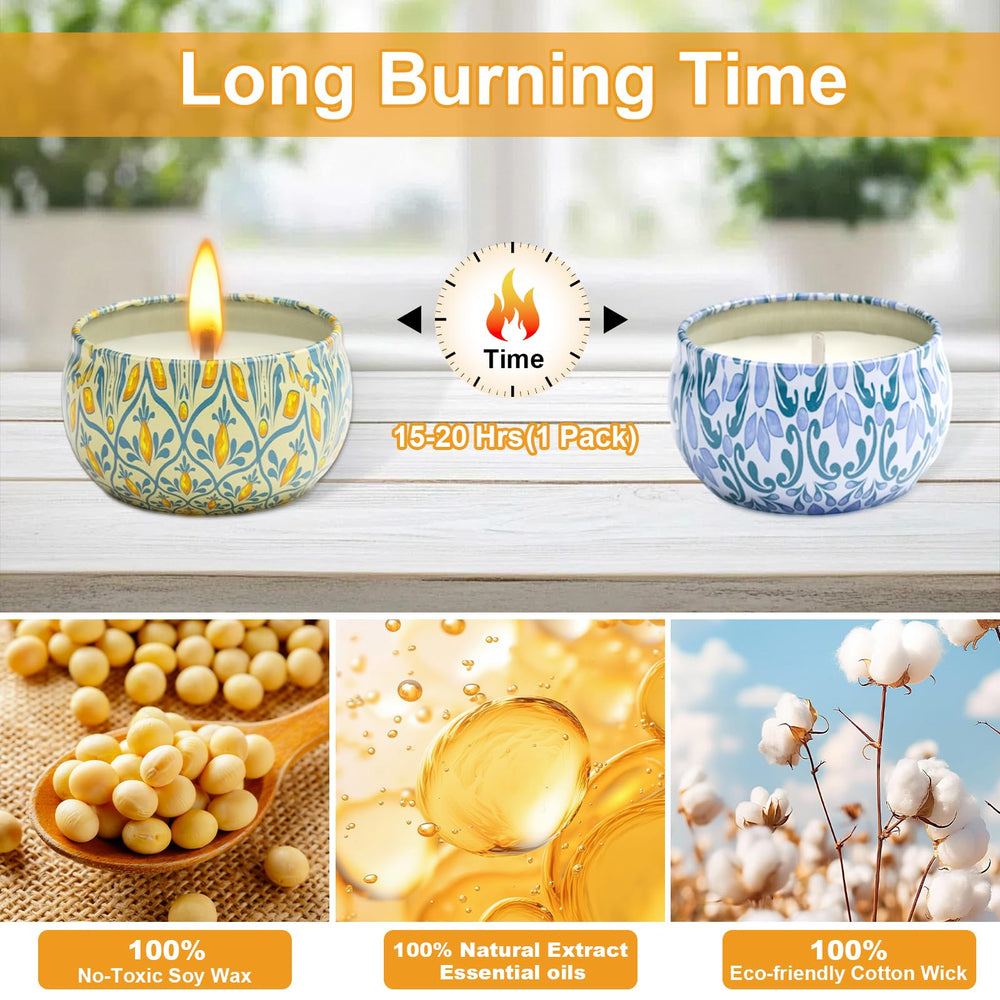 Aromatherapy candles for relaxation - vanilla, gardenia, jasmine