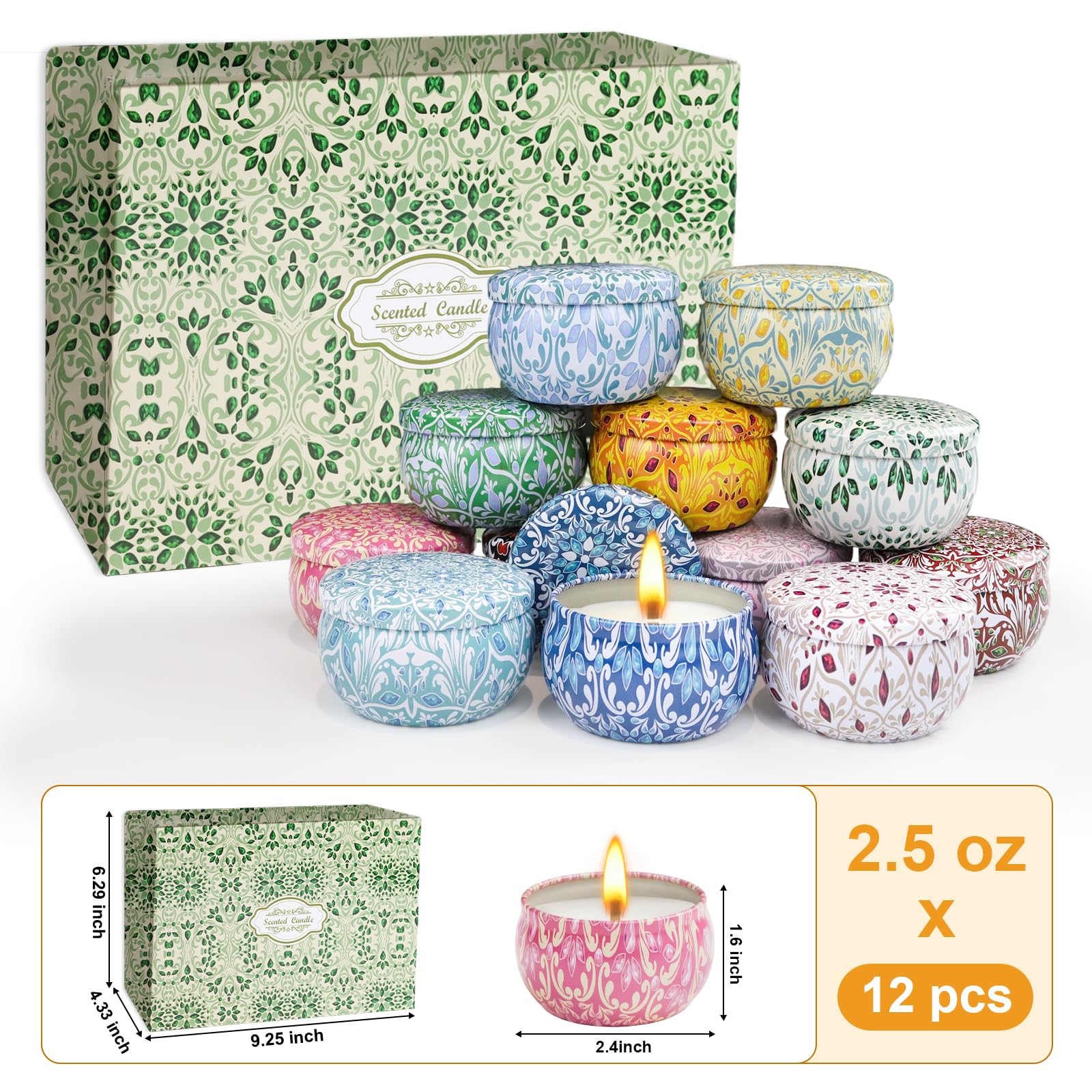 Fragrance notes display - 12 fragrances