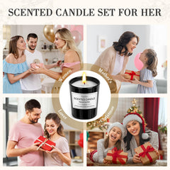 Coordinated gift box packaging for the 12-pack candles
