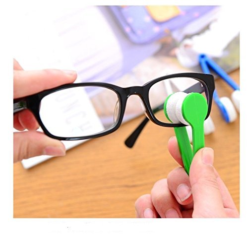 Portable eyewear cleaner tool with keyring hole