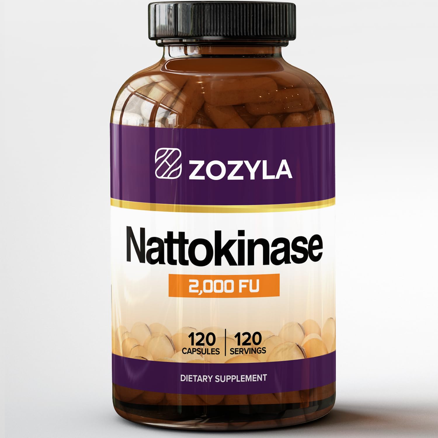 Packaging showing 120 capsules per bottle