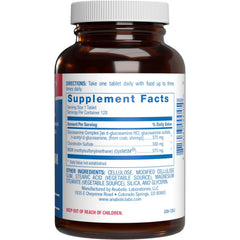Product label showing 120 servings
