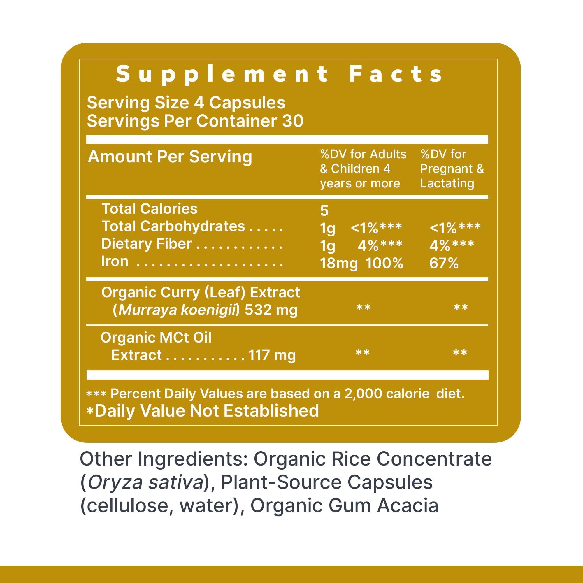 Package showing 120 vegetarian capsules