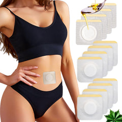 Disposable castor oil wrap patch for belly button, white, 3.2x3.2 inches